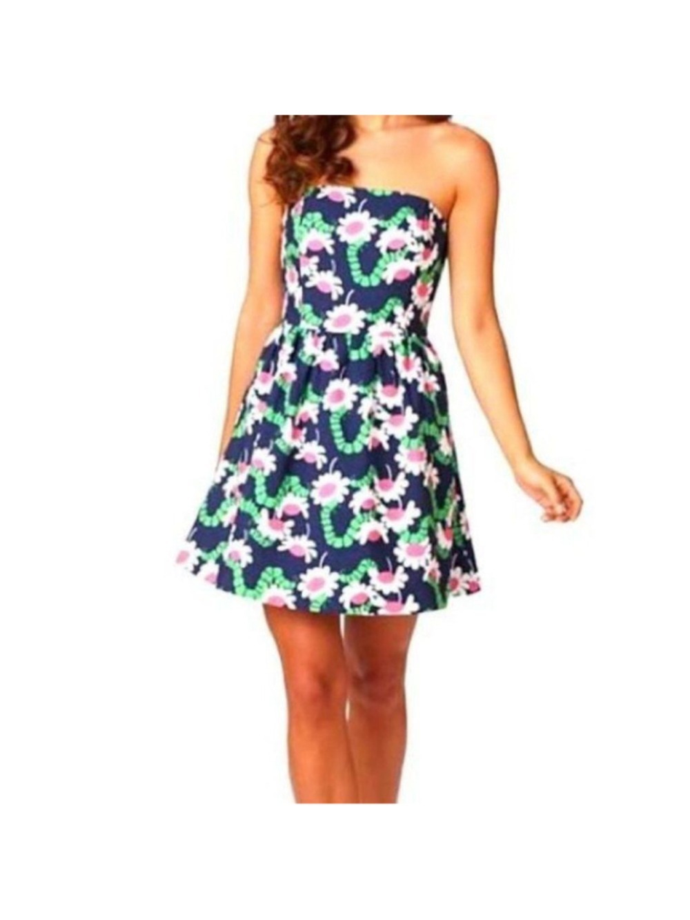 Lilly Pulitzer Yum yum caterpillar Strapless Dress 2